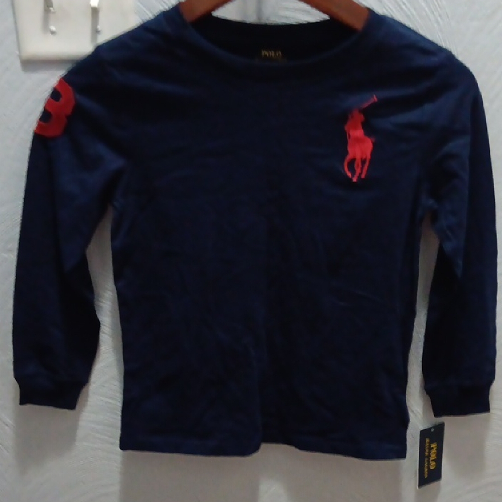 Polo by Ralph Lauren Kids Dark Blue Long Sleeve Tee